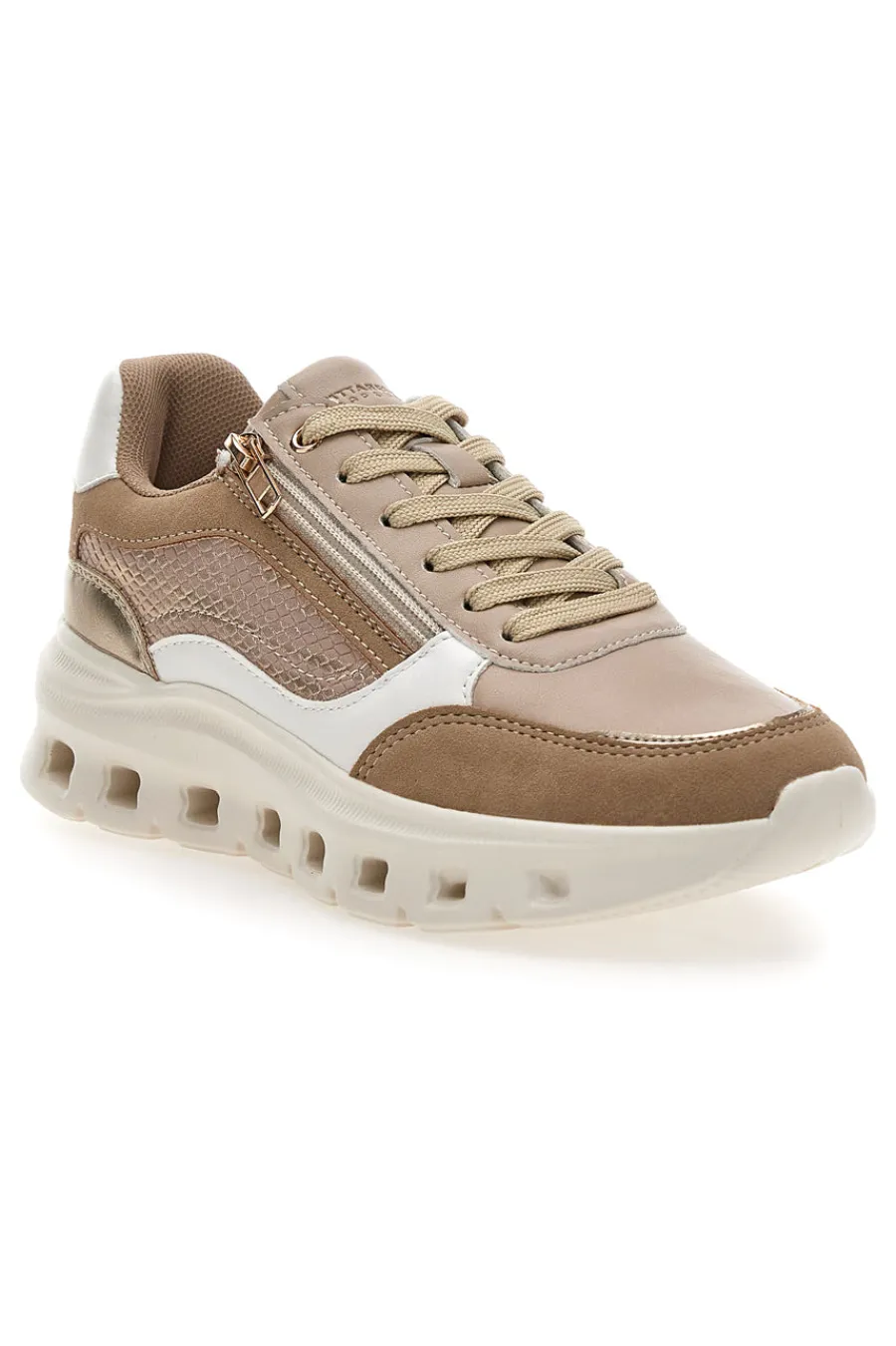 Sneakers da donna beige con inserti a contrasto Pittarello 8W25309-PITTARELLO CAPSULE New