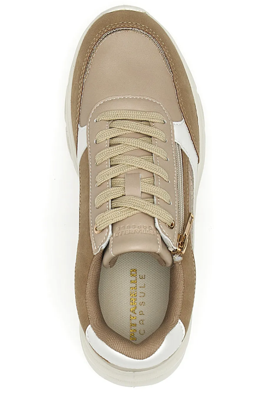 Sneakers da donna beige con inserti a contrasto Pittarello 8W25309-PITTARELLO CAPSULE New