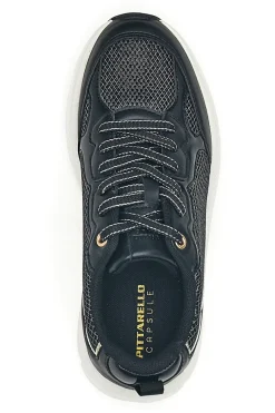 Sneakers da donna nere con inserti mesh Pittarello 8W25069-PITTARELLO CAPSULE Discount
