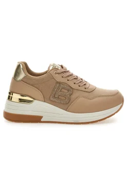Sneakers Flatform Beige con Dettagli Dorati 8923-LAURA BIAGIOTTI Best
