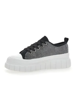 Sneakers Flatform 268603 Nere con Strass-MAIRA Online