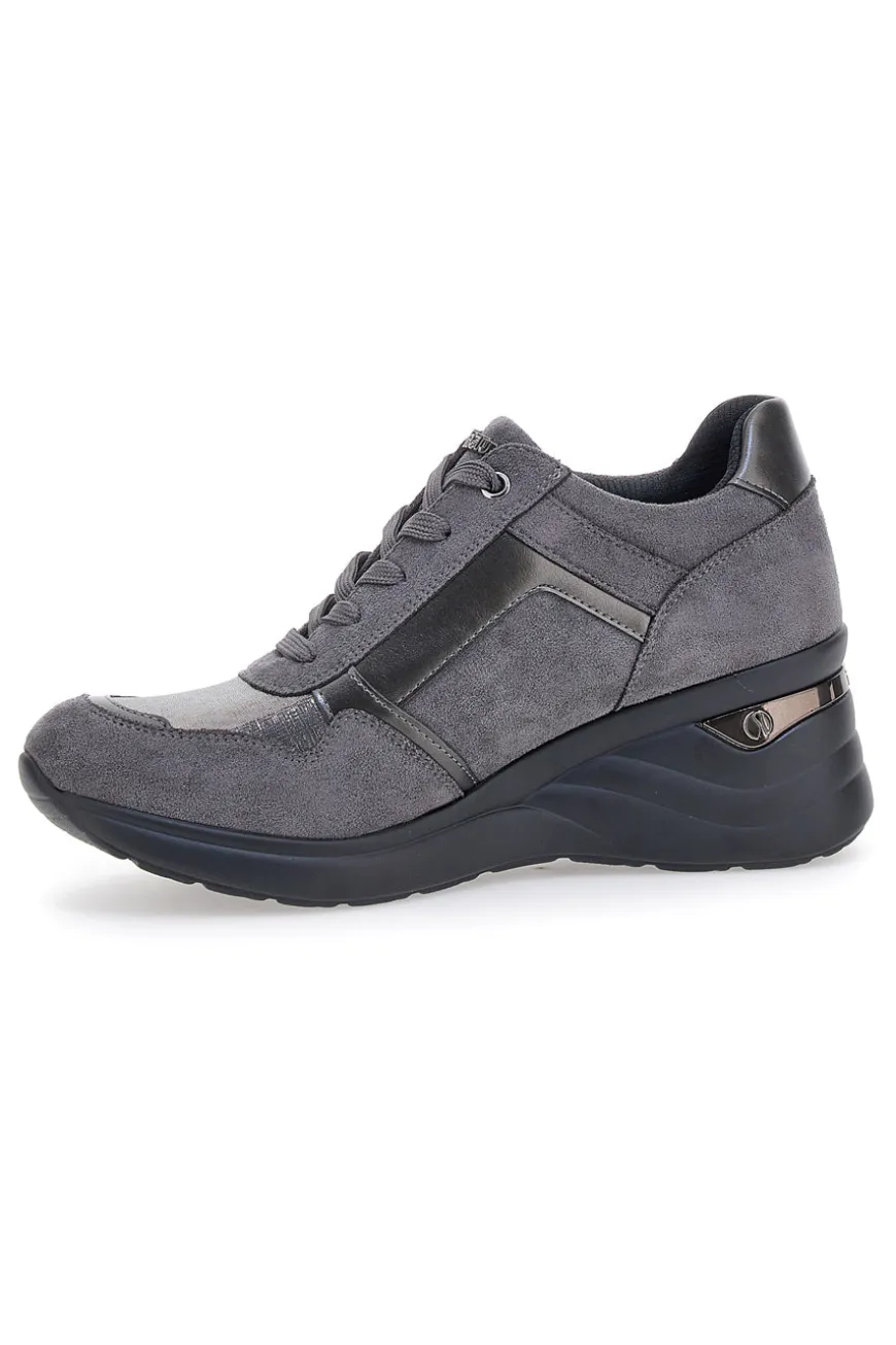 Sneakers grigie con Lacci e Platform INBLU IN402025