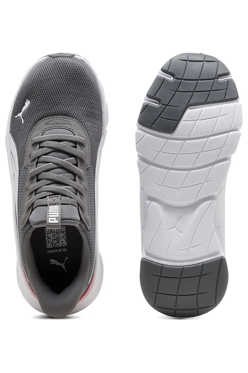 Sneakers grigie e bianche slip on in mesh Puma Flexfocus Lite SLIPTECH Jr