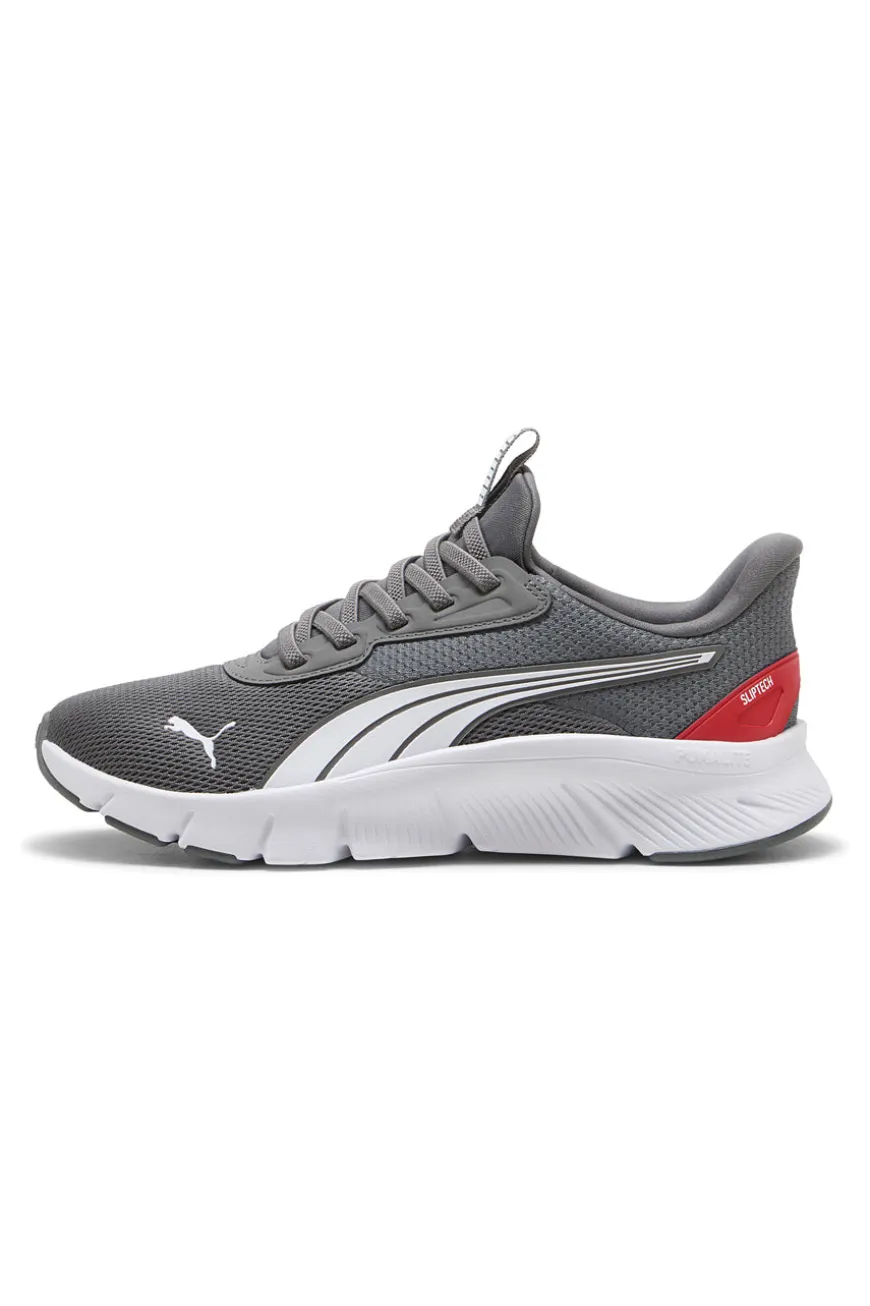 Sneakers grigie e bianche slip on in mesh Puma Flexfocus Lite SLIPTECH Jr