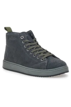 Sneakers grigie in camoscio con suola in gomma Canguro CA817