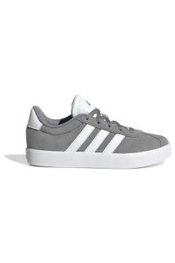 Sneakers grigie in suede con 3 strisce bianche VL Court 3.0 K-ADIDAS Hot