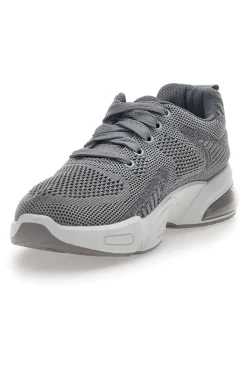 Sneakers Grigie In Tessuto 162508-DAME ROSE Clearance