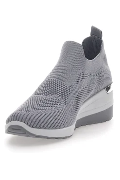 Sneakers Grigie Slip-on Con Zeppa 432-PRIMA RIGA