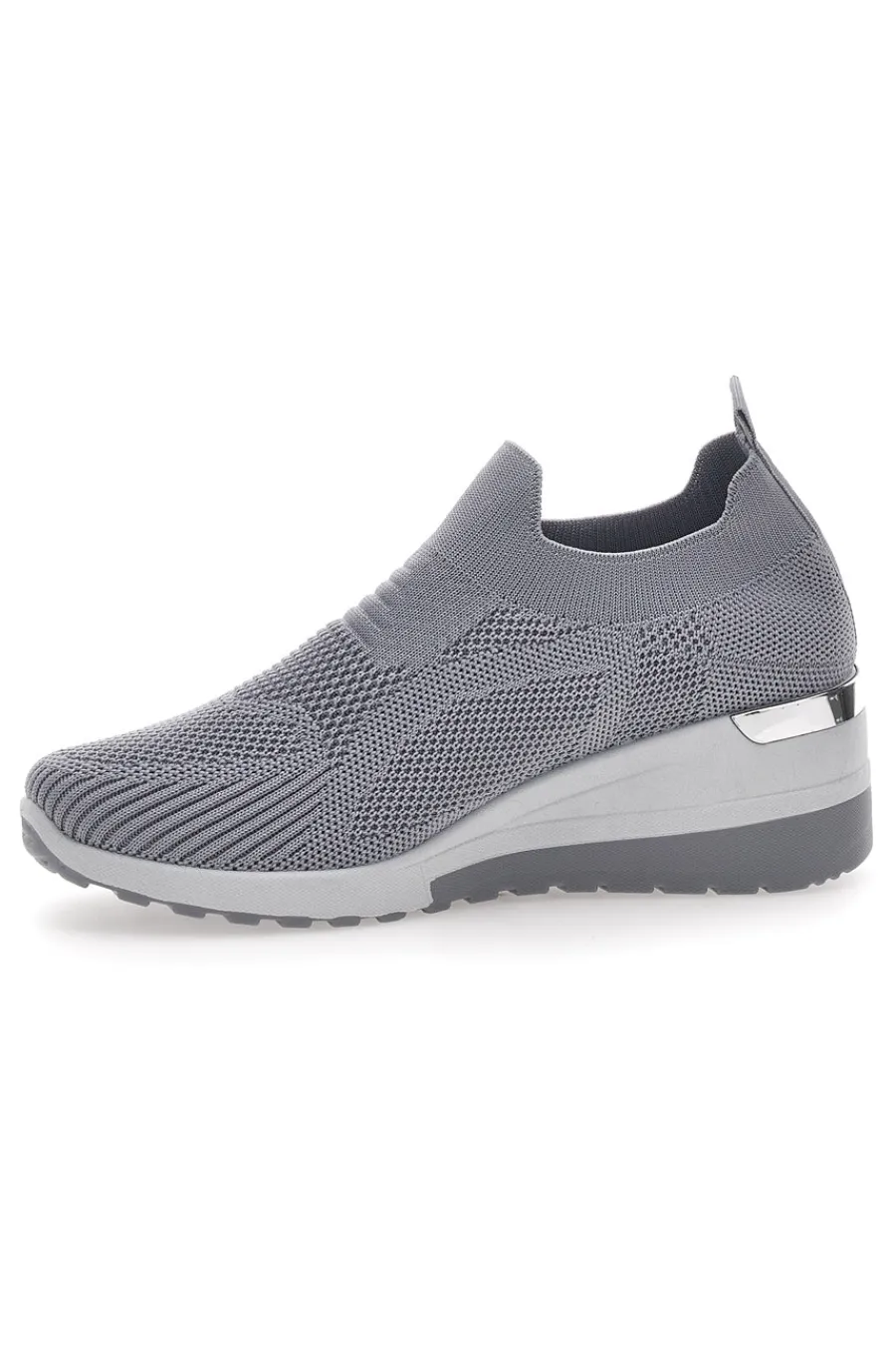 Sneakers Grigie Slip-on Con Zeppa 432-PRIMA RIGA