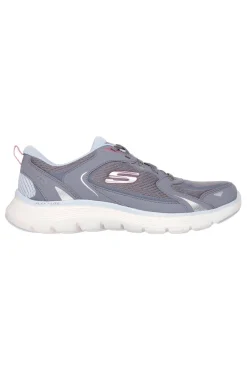 Sneakers grigio polvere in mesh con memory foam Flex Appeal 5.0 Retro Rush-SKECHERS Sale