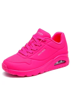 Sneakers hot pink con memory foam Uno Night Shades-SKECHERS New