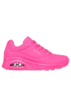 Sneakers hot pink con memory foam Uno Night Shades-SKECHERS New