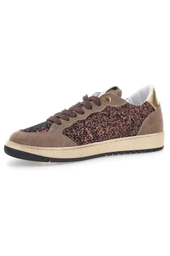 Sneakers marroni almond in pelle con dettagli glitter Kelly Made in Italy-PITTARELLO CAPSULE Discount