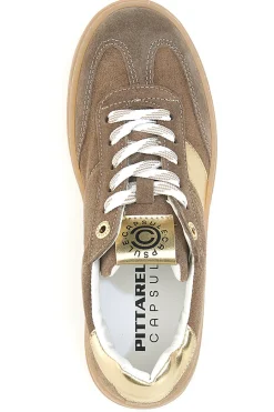 Sneakers marroni e platino in pelle con dettagli oro Grace Made in Italy-PITTARELLO CAPSULE Best