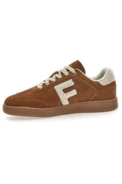Sneakers marroni in effetto suede con logo ricamato F501C532-FERRE' Best