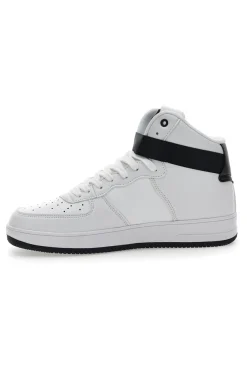 Sneakers Mid-Cut Bianche e Nere Leone 47