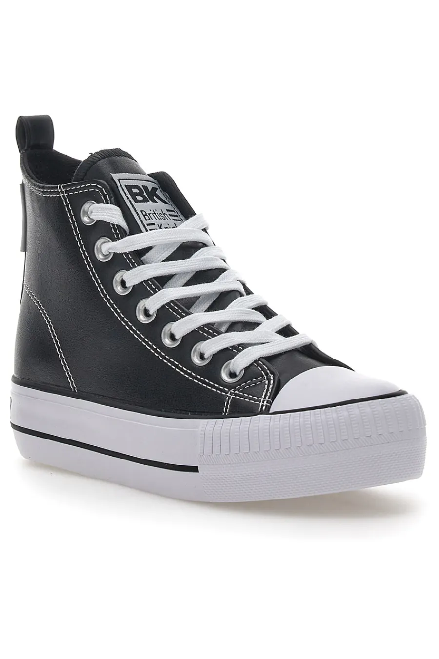 Sneakers Mid-Cut Kaya Platform Nere-BRITISH KNIGHTS