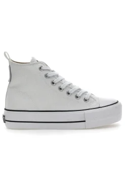 Sneakers Mid-Cut Kaya Platform Bianche-BRITISH KNIGHTS