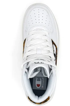 Sneakers Mid-Cut Foul Play Plat Mid Animalier Bianche-CHAMPION