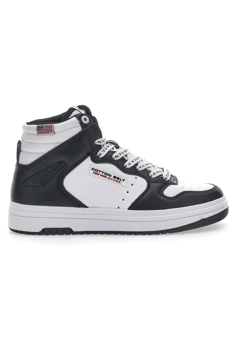 Sneakers Mid Cut Nere-Bianche Scottie-COTTON BELT Sale