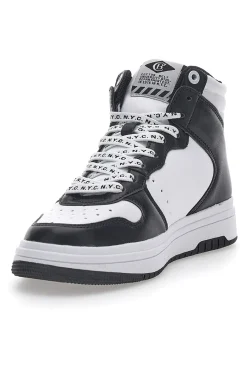 Sneakers Mid Cut Nere-Bianche Scottie-COTTON BELT Sale