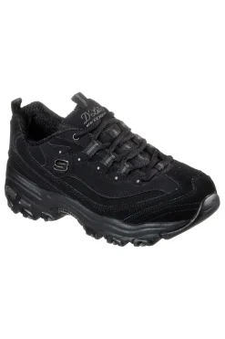 Sneakers nere con inserti in pelle e Memory Foam D'Lites Play On-SKECHERS Outlet