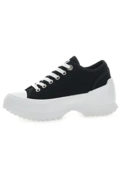 Sneakers Nere Con Suola Platform Bianca FY7601-FREDDY Best