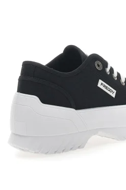 Sneakers Nere Con Suola Platform Bianca FY7601-FREDDY Best