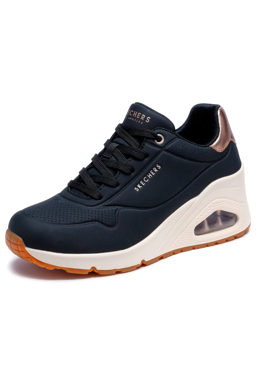 Sneakers nere con zeppa e dettagli metallici UNO Wedge Hi Steps-SKECHERS Sale