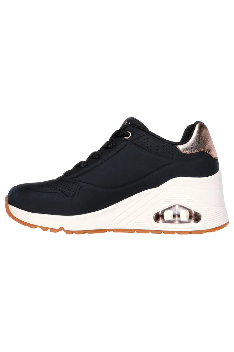 Sneakers nere con zeppa e dettagli metallici UNO Wedge Hi Steps-SKECHERS Sale