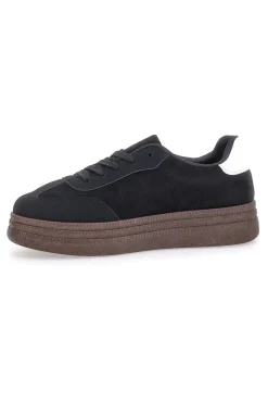 Sneakers Nere e Bianche Con Flatform 016-FIRST LADY Discount