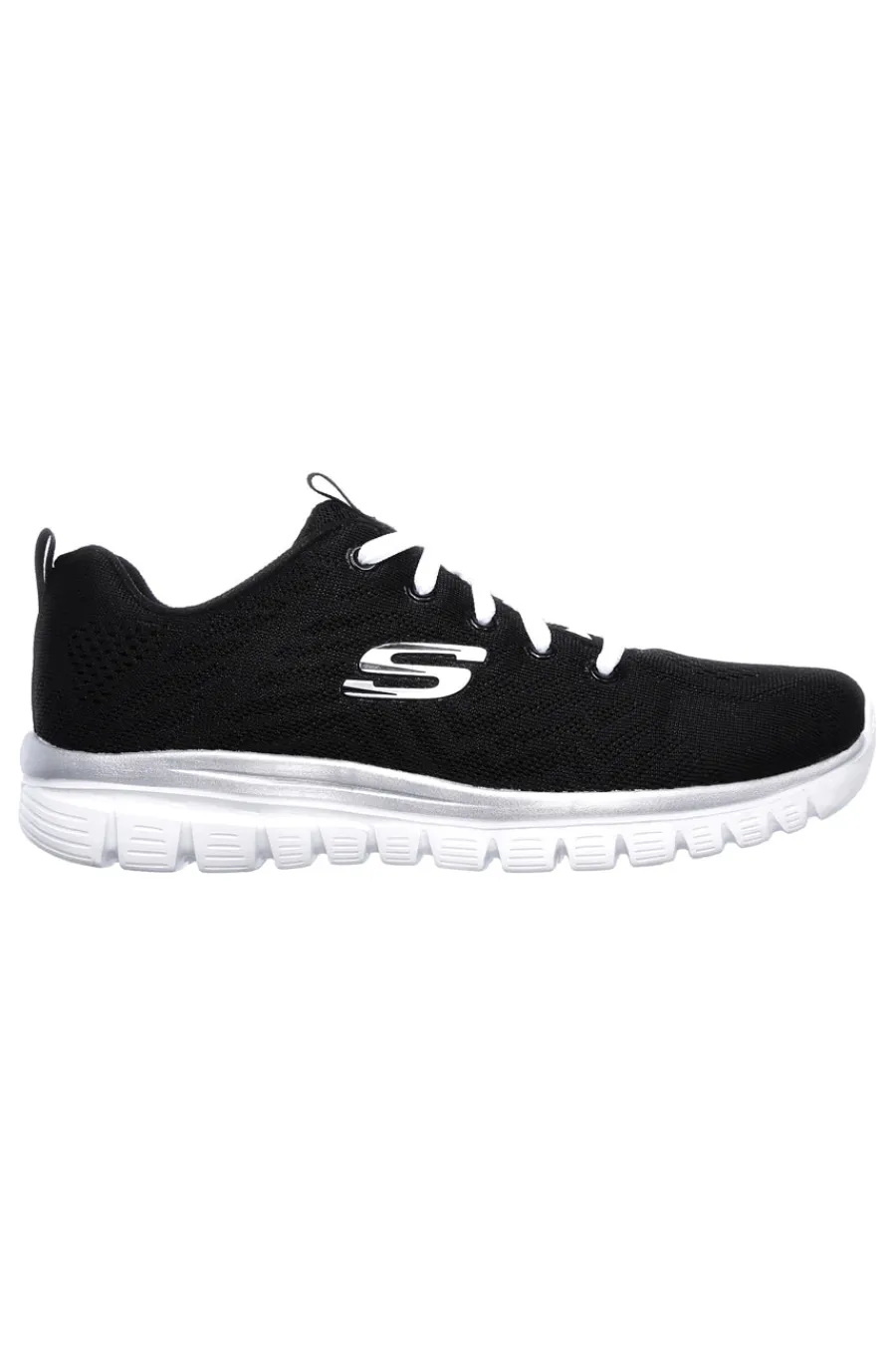 Sneakers Nere e Bianche Con Pianta Larga Graceful Get Connected-SKECHERS Clearance