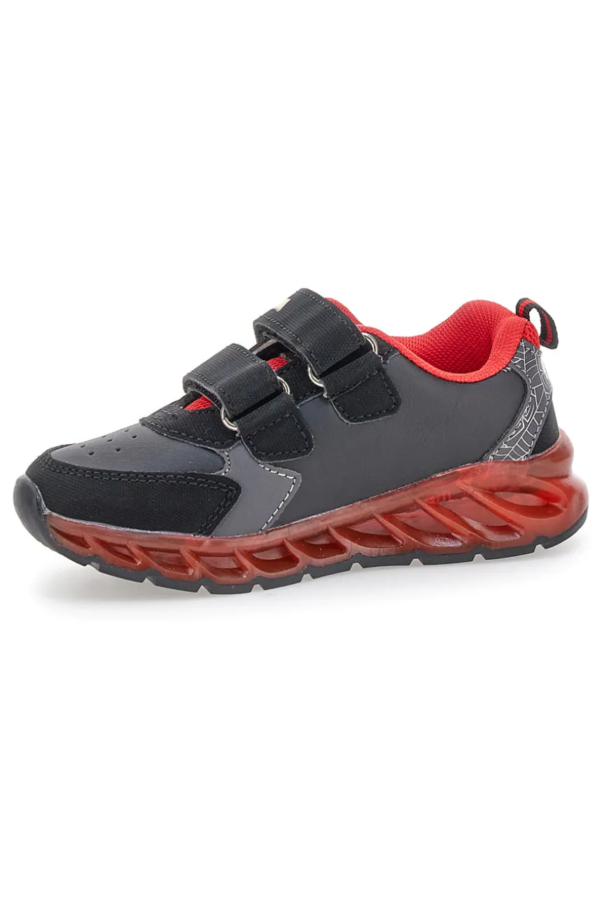 Sneakers nere e rosse con luci Spiderman R1310616S