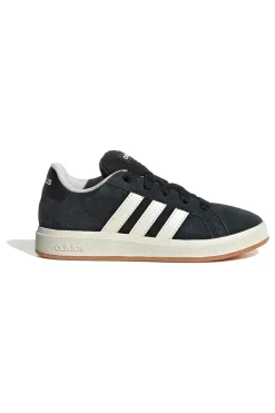 Sneakers nere in suede con 3 strisce bianche Adidas Grand Court 00s K