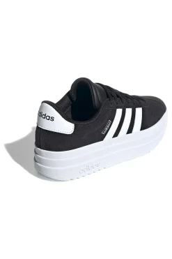 Sneakers nere in suede platform con strisce bianche VL Court Bold J-ADIDAS