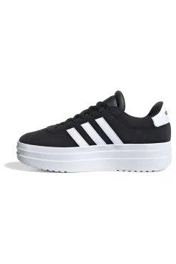 Sneakers nere in suede platform con strisce bianche VL Court Bold J-ADIDAS