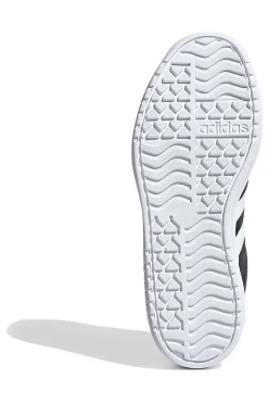 Sneakers nere in suede platform con strisce bianche VL Court Bold J-ADIDAS