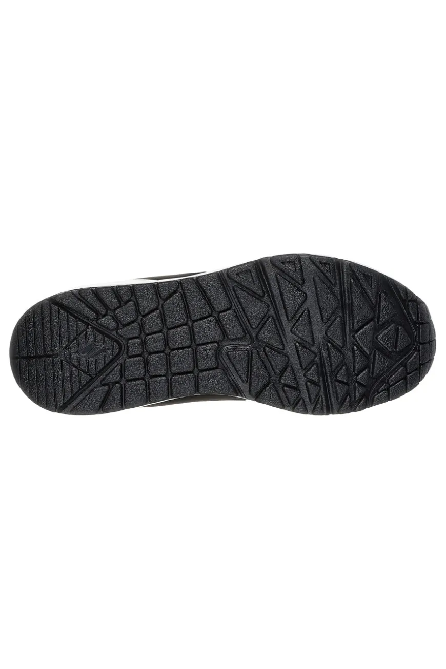 Sneakers nero con zip laterale Skechers Uno gen1 zip and stride