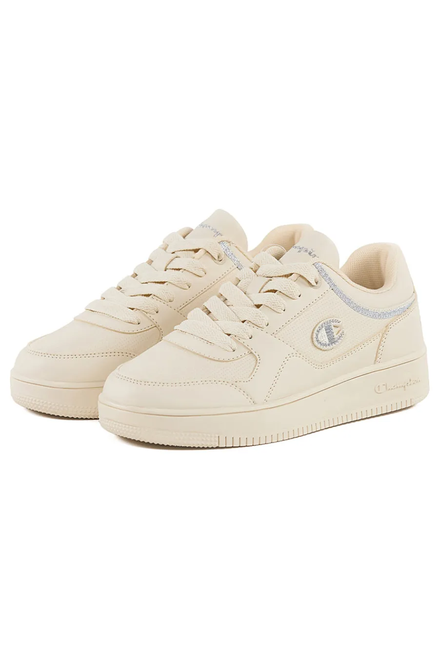Sneakers Panna con Dettagli Argento RD18 LOW-CHAMPION Clearance