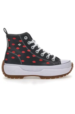 Sneakers Platform Kaya Mid Fly Nero-BRITISH KNIGHTS Best