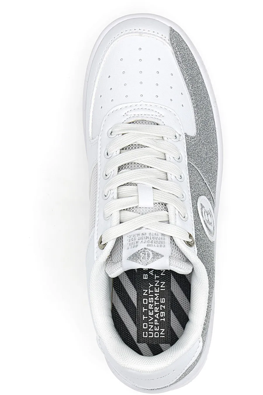 Sneakers Platform Bipolar Glitter Argento-COTTON BELT Sale