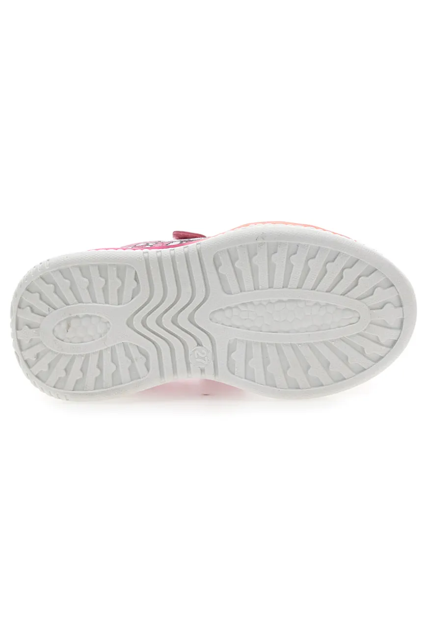 Sneakers rosa con luci e velcro Hello kitty H13056MC
