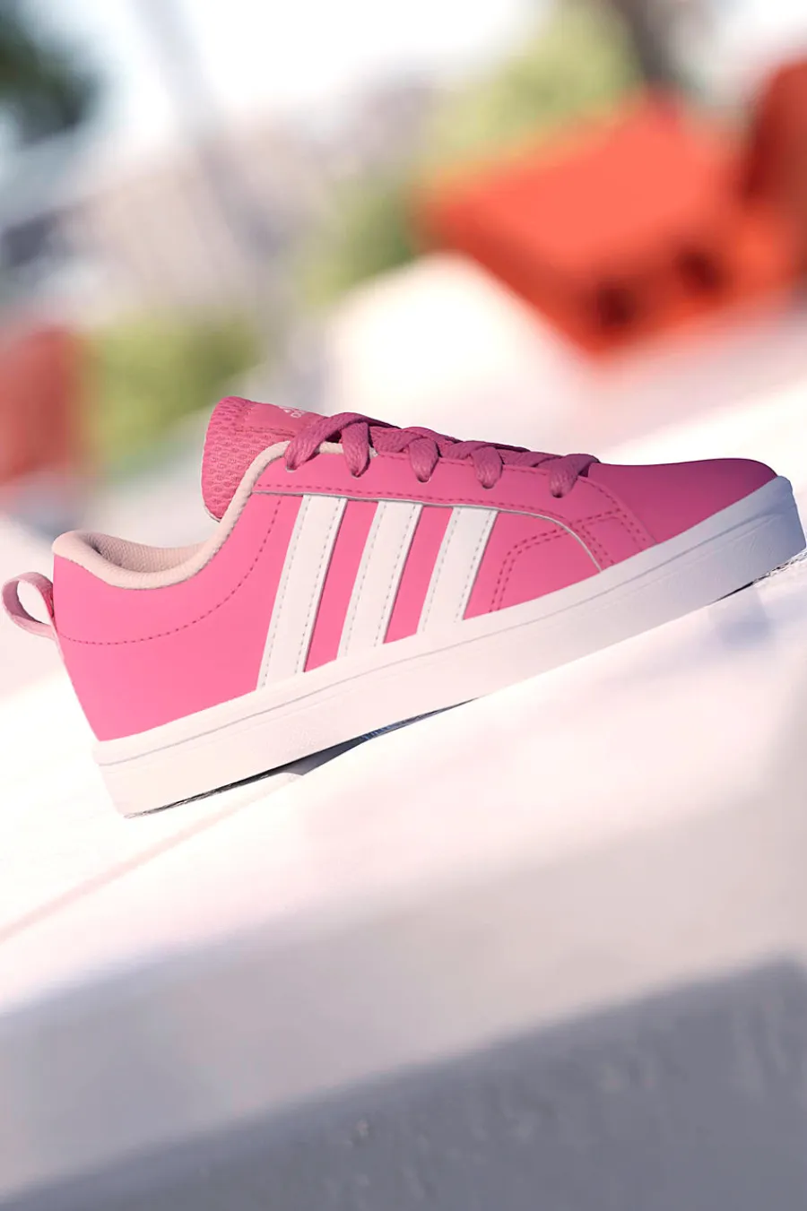 Sneakers rosa con strisce bianche in materiale riciclato VS Pace 2.0 K-ADIDAS Outlet