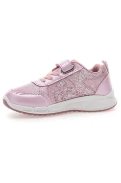 Sneakers Rosa con Velcro e Brillantini e Luci nella Suola MINNIE D3010663T