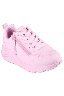 Sneakers rosa con zip laterale e platform Uno Lite Easy Zip-SKECHERS New