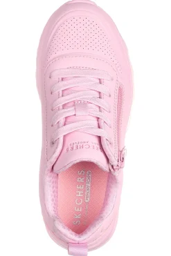 Sneakers rosa con zip laterale e platform Uno Lite Easy Zip-SKECHERS New