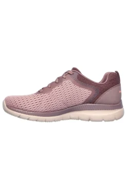 Sneakers rosa in mesh con Memory Foam Bountiful Quick Path-SKECHERS Discount