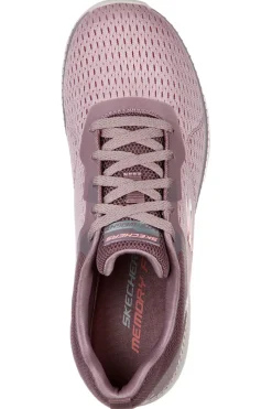 Sneakers rosa in mesh con Memory Foam Bountiful Quick Path-SKECHERS Discount