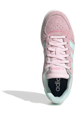 Sneakers rosa in suede con strisce azzurre e suola preformata Breaknet Sleek J-ADIDAS Outlet