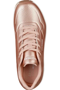 Sneakers Rose Gold Con Air-Cooled Memory Foam cushioned comfort insole Street Uno - Rose Bold-SKECHERS Hot